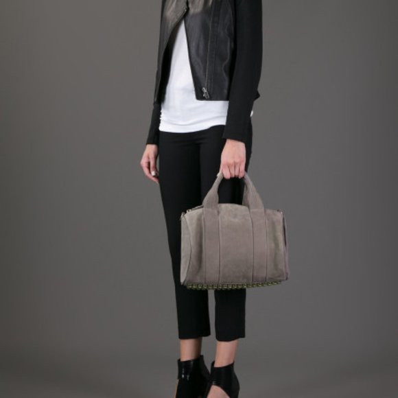 Alexander Wang Rocco in gray laser cut leather - Picture 1 of 7